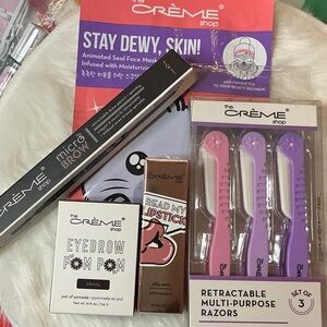 Skincare Set with Purple and Black Accents